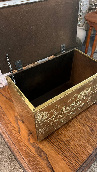 Vintage Lombard of England Brass Overlay Box