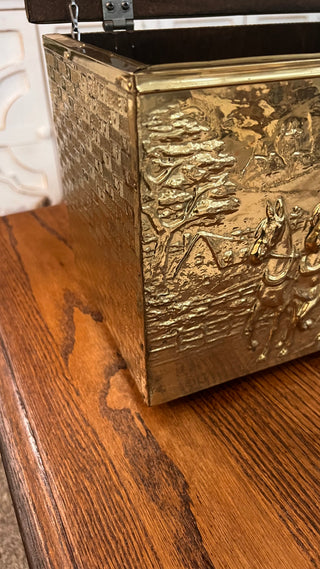 Vintage Lombard of England Brass Overlay Box