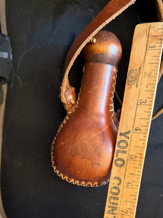 Hand made Leather Loader Hard Ball Shot Flask VV