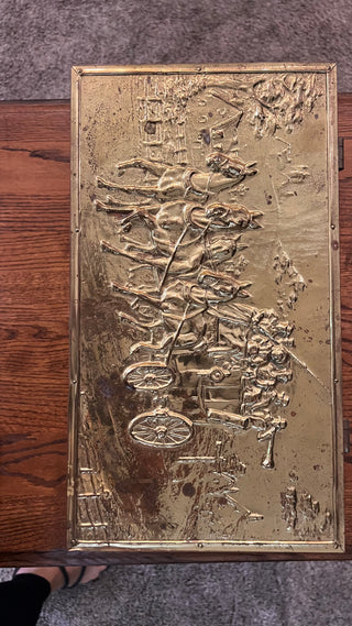 Vintage Lombard of England Brass Overlay Box