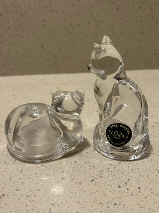 Crystal Cat Salt and Pepper Shakers