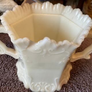 Westmorland  Opaline Milk Glass Sugar
