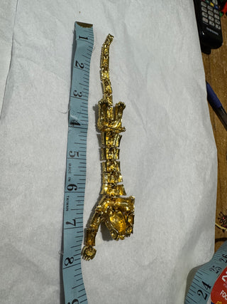 Articulate rhinestone tiger pin