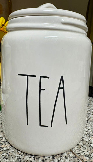 Rae Dunn Tea Cannister 8.5x7 lovely addition to kitchen! RSV
