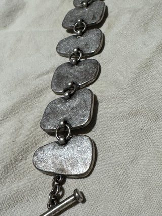 Stone, wood and mother of pearl  bracelet