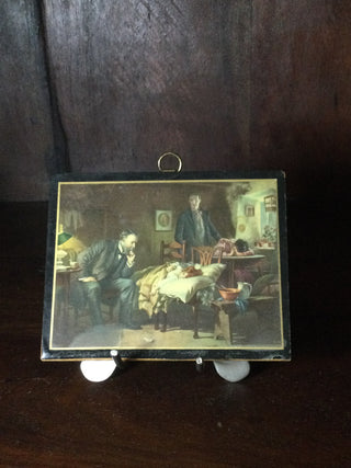 Vtg "The Doctor" small print on wood