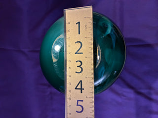 David Hopman green swirl blown glass vase