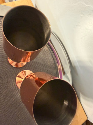 Wine Flutes Rose Gold Set of TWO