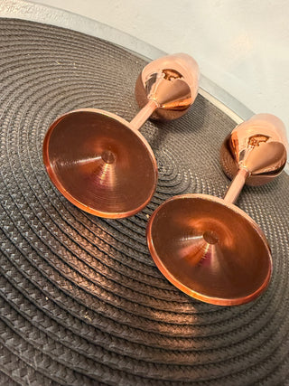 Wine Flutes Rose Gold Set of TWO