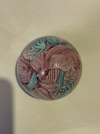Murano Latticino twist paperweight