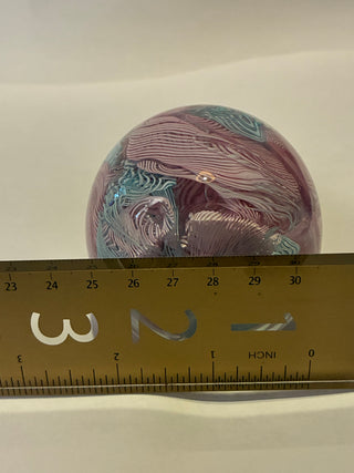 Murano Latticino twist paperweight
