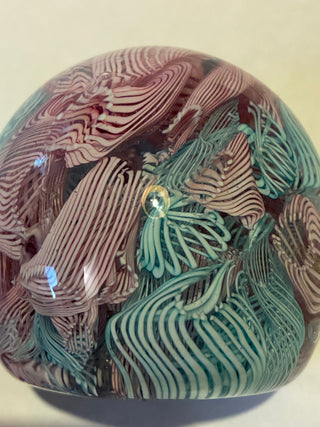 Murano Latticino twist paperweight