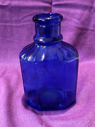 Cobalt glass jar “handy jar”