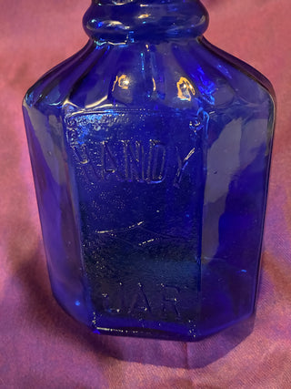 Cobalt glass jar “handy jar”