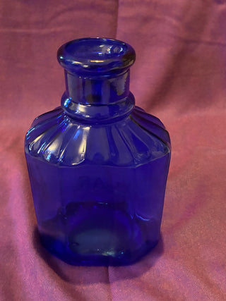 Cobalt glass jar “handy jar”