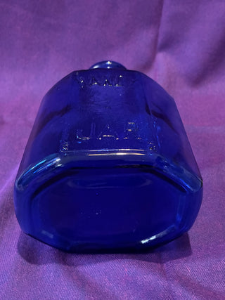 Cobalt glass jar “handy jar”