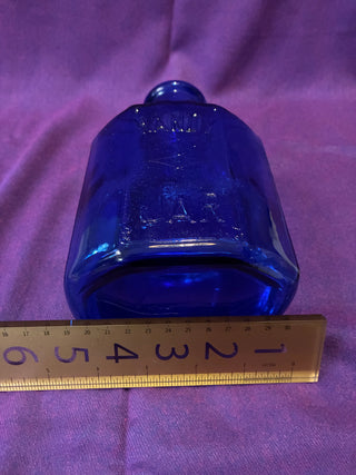 Cobalt glass jar “handy jar”
