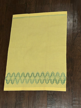 Vintage Huck Hand Towel, Yellow