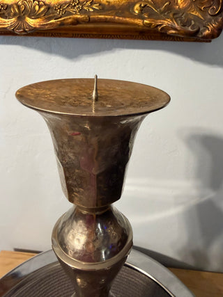 Candleholder Floor Hammered 17.5inch