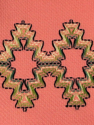 Vintage Huck Hand Towel, Pink
