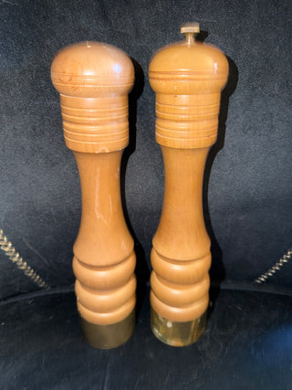 MCM 10" Wood Salt Shaker and Pepper Grinder set Nasco VV
