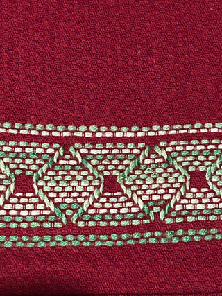 Vintage Huck Hand Towel, Dark Red /Maroon
