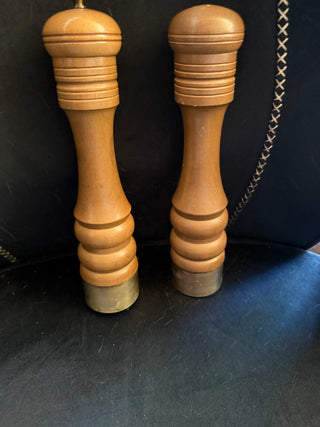 MCM 10" Wood Salt Shaker and Pepper Grinder set Nasco VV