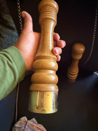 MCM 10" Wood Salt Shaker and Pepper Grinder set Nasco VV