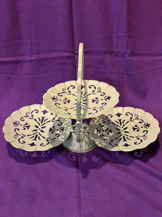 Folding 3 tier dessert stand