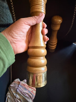 MCM 10" Wood Salt Shaker and Pepper Grinder set Nasco VV