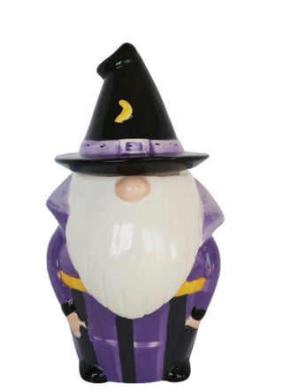 Halloween Gnome Wizard Hat Cookie Jar 10" Strawberry St. Candied Apple Collection