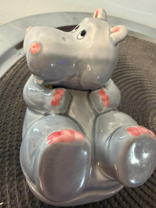 Hippo Trinket-Candy Box Ceramic