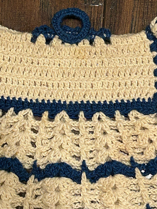 Vintage Handmade Crochet Dress Potholder