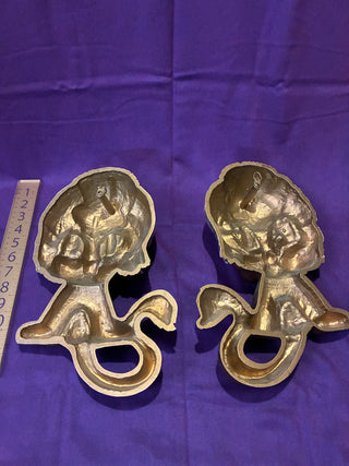 Vintage Homeco plastic lions. Pair.