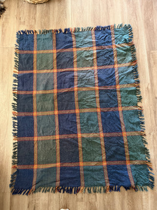 Green/Blue Woven Throw