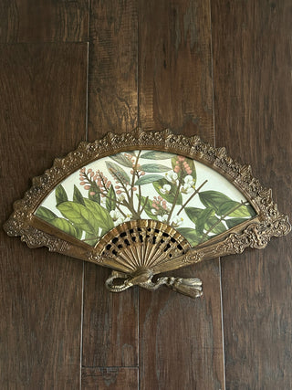 Vintage Art Nouveau Ornate Brass Fan Frame