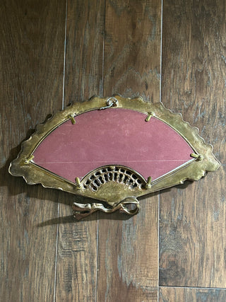 Vintage Art Nouveau Ornate Brass Fan Frame