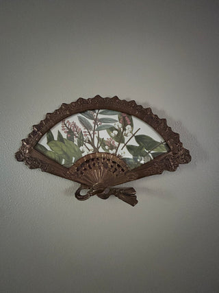 Vintage Art Nouveau Ornate Brass Fan Frame
