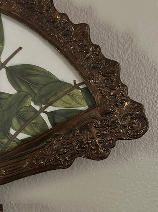 Vintage Art Nouveau Ornate Brass Fan Frame