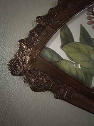 Vintage Art Nouveau Ornate Brass Fan Frame