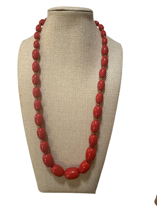 Cherry Red Lucite Necklace