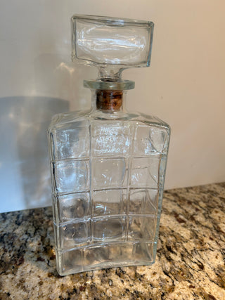 Vintage Liquor Decanter with Corked Stopper