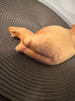 Pig Sow Wood Handcarved MTS