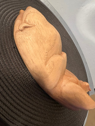 Pig Sow Wood Handcarved MTS