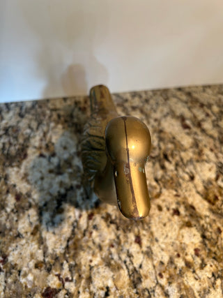 Vintage Brass Duck Figurine, Mallard
