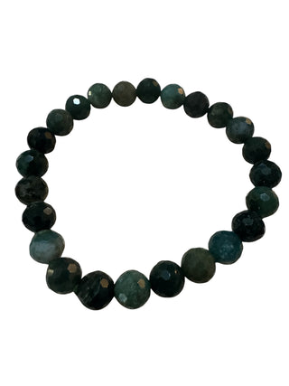 Faceted Moss Agate Bracelet