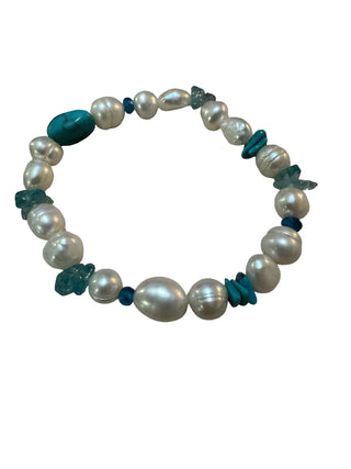 Pearl & Turquoise Magnesite Bracelet