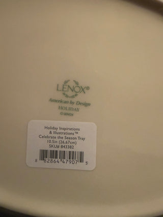 Lenox Holiday Inspiration & Illustration 10" Oblong Tray