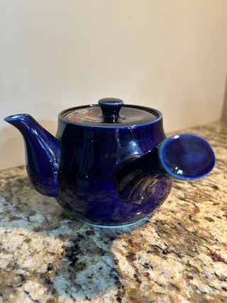 Vintage Japanese Tea Set, Cobalt Blue