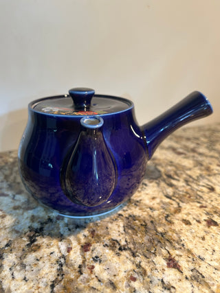 Vintage Japanese Tea Set, Cobalt Blue